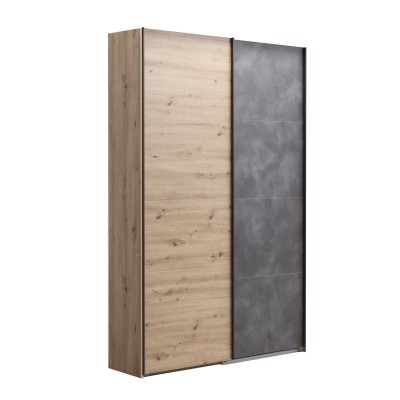  Armadio La Fabrica 2 Ante Scorrevoli Soft Close con Cornice Rovere Artisan/Tadao