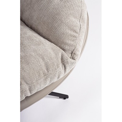  Poltrona Girovole Adinda Grigio Scuro/Tortora 
