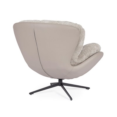  Poltrona Girovole Adinda Grigio Scuro/Tortora 